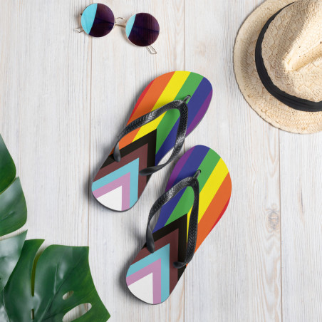 Progress Pride Flip-Flops