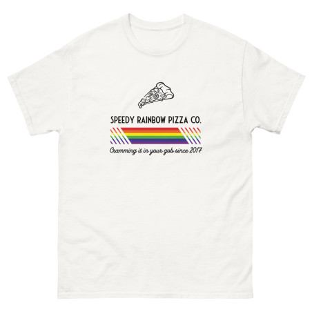 Speedy Rainbow Pizza t shirt